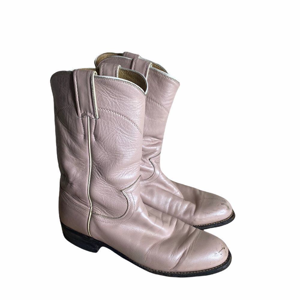 Pale Pink Justin Roper western boots